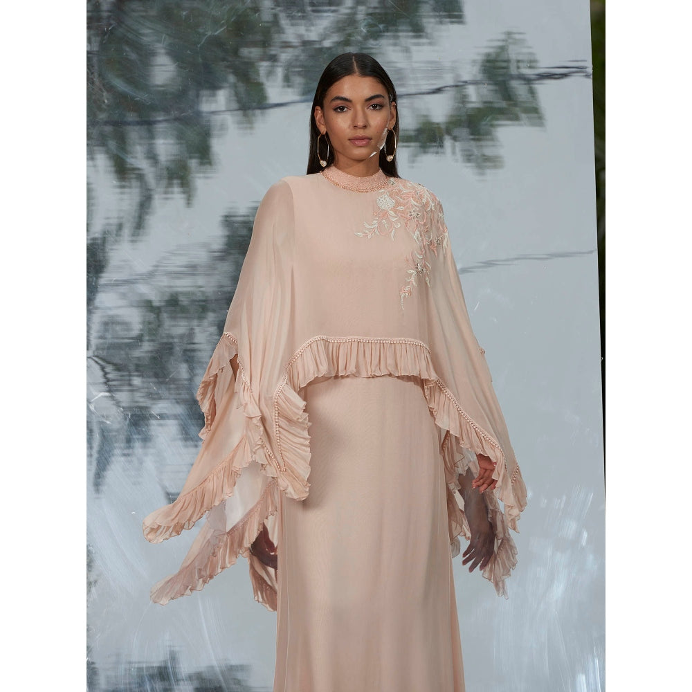 Mandira Wirk Placement Embroider Kaftan Dress