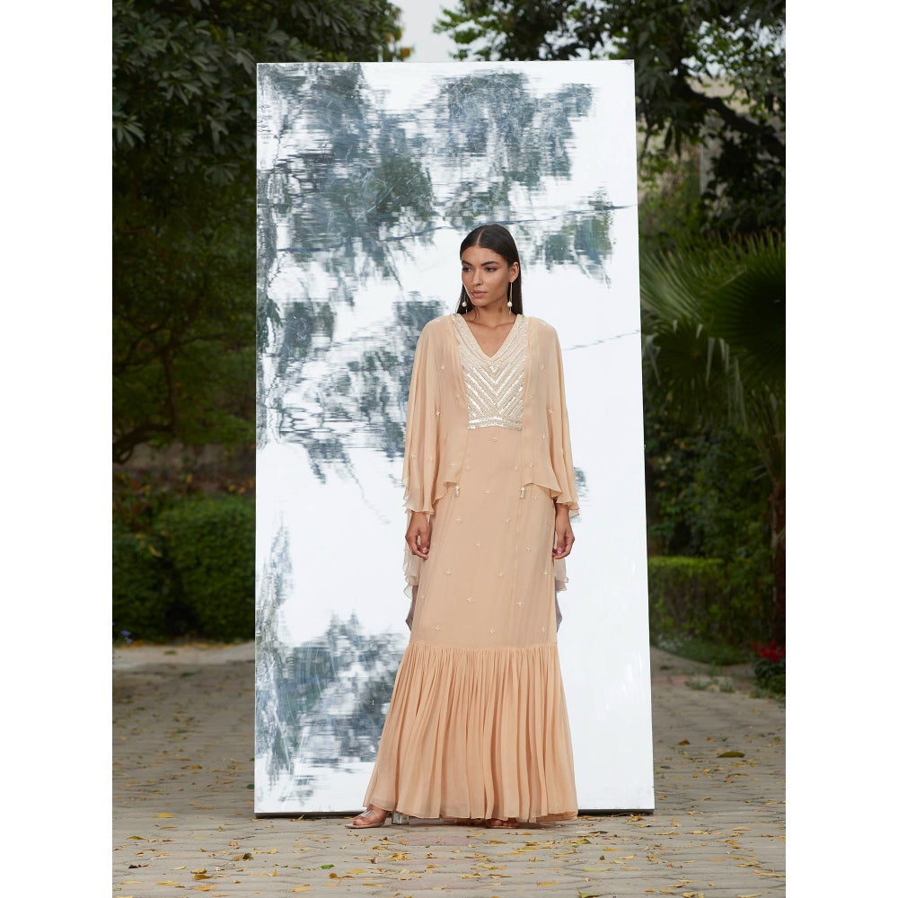 Mandira Wirk Embroidered Frill Kaftan