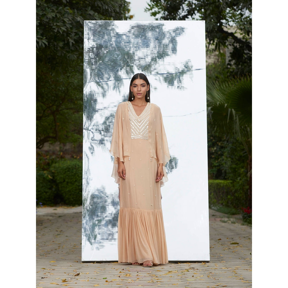 Mandira Wirk Embroidered Frill Kaftan