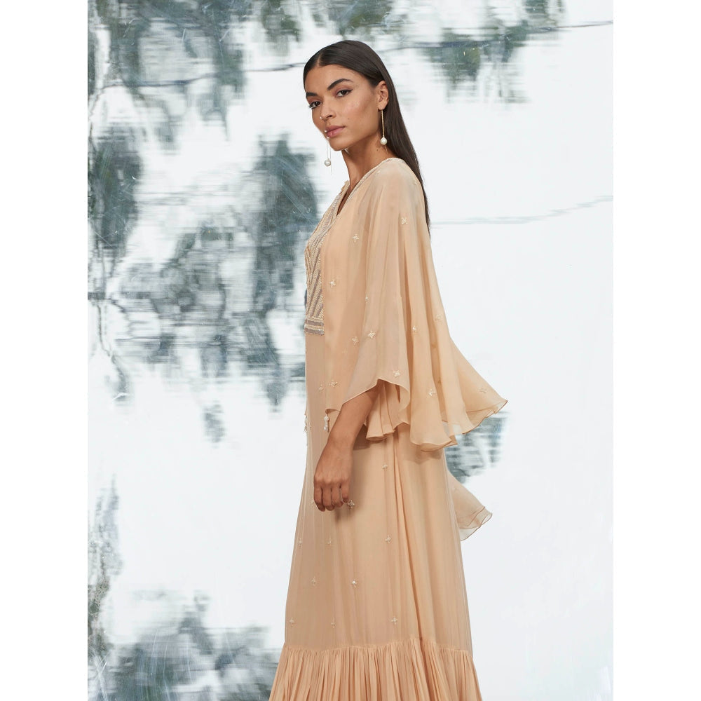 Mandira Wirk Embroidered Frill Kaftan