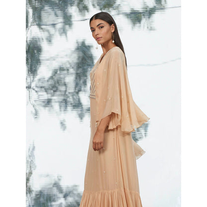 Mandira Wirk Embroidered Frill Kaftan