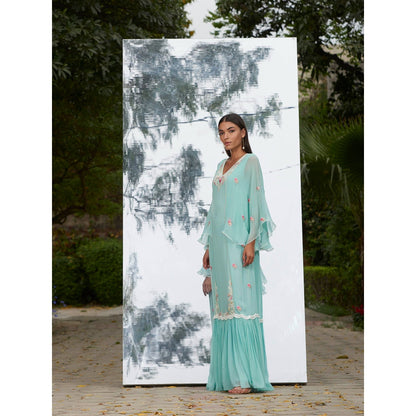 Mandira Wirk Embroidered Frill Kaftan