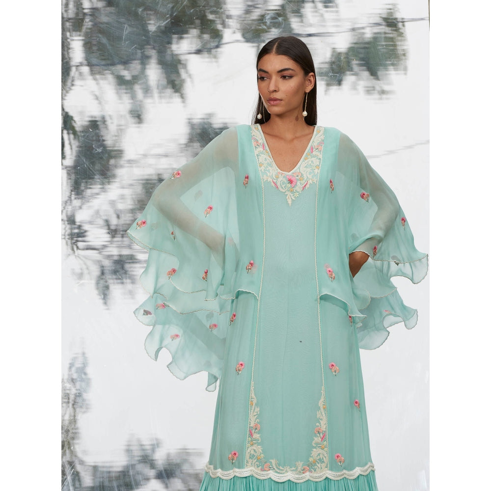 Mandira Wirk Embroidered Frill Kaftan