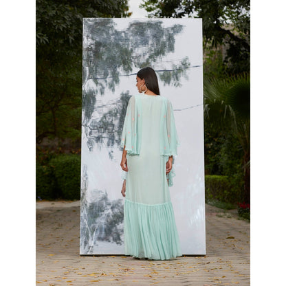 Mandira Wirk Embroidered Frill Kaftan