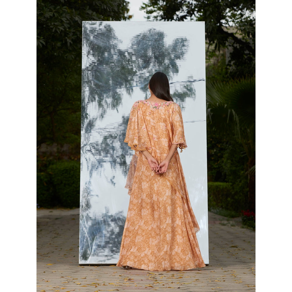 Mandira Wirk Printed Layered Kaftan