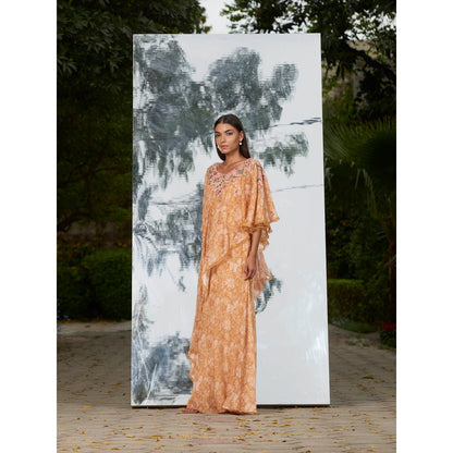 Mandira Wirk Printed Layered Kaftan