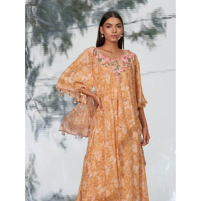 Mandira Wirk Printed Layered Kaftan