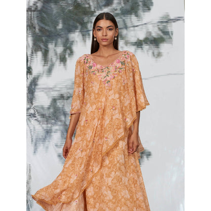 Mandira Wirk Printed Layered Kaftan