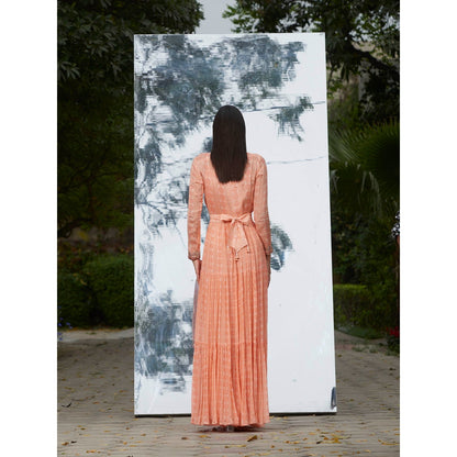 Mandira Wirk Embroidered And Printed Tier Dress