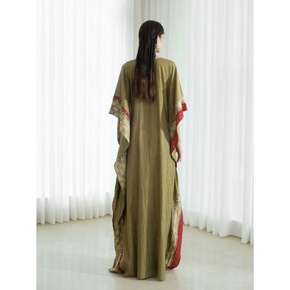 Mandira Wirk Olive Kaftan