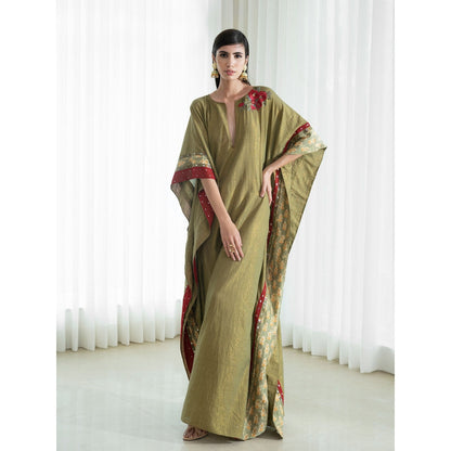 Mandira Wirk Olive Kaftan