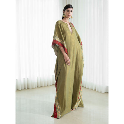 Mandira Wirk Olive Kaftan
