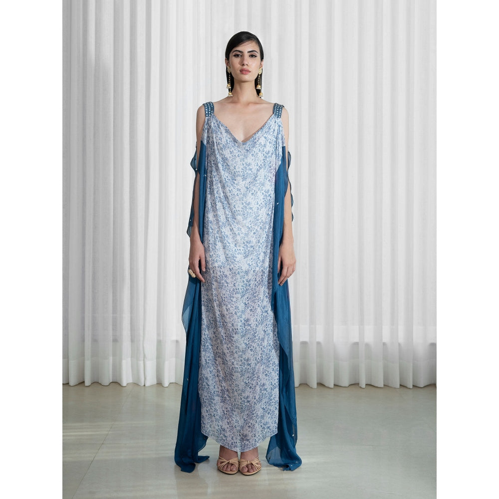 Mandira Wirk Blue Kaftan