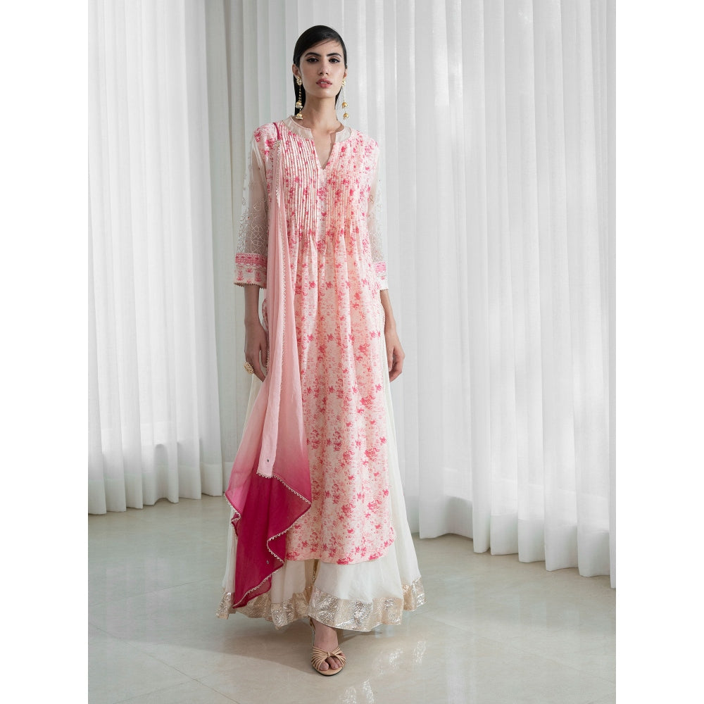 Mandira Wirk Pink Kurta (Set of 3)