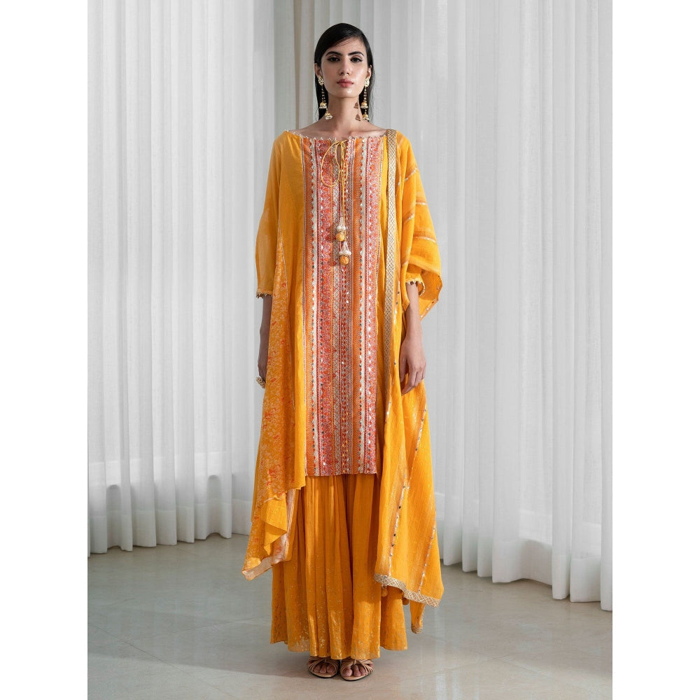 Mandira Wirk Mustard Kurta (Set of 2)