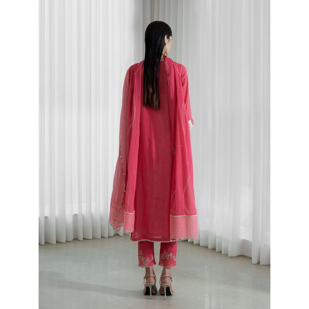 Mandira Wirk Pink Kurta (Set of 3)