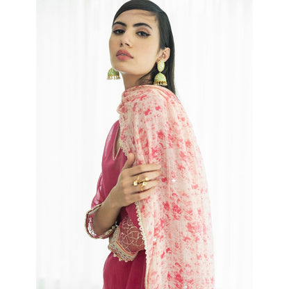 Mandira Wirk Pink Kurta (Set of 3)