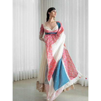 Mandira Wirk Multi-Colour Lehnga (Set of 3)