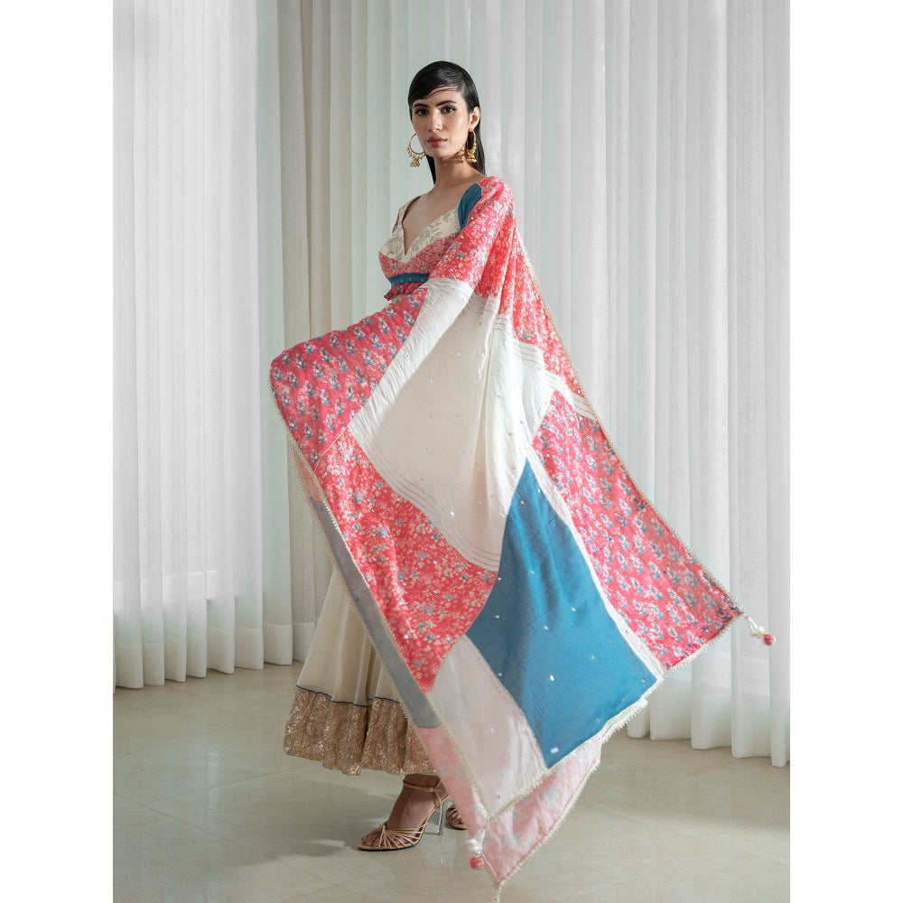 Mandira Wirk Multi-Colour Lehnga (Set of 3)