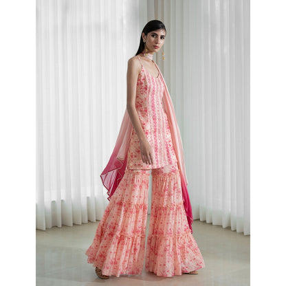 Mandira Wirk Pink Kurta (Set of 3)