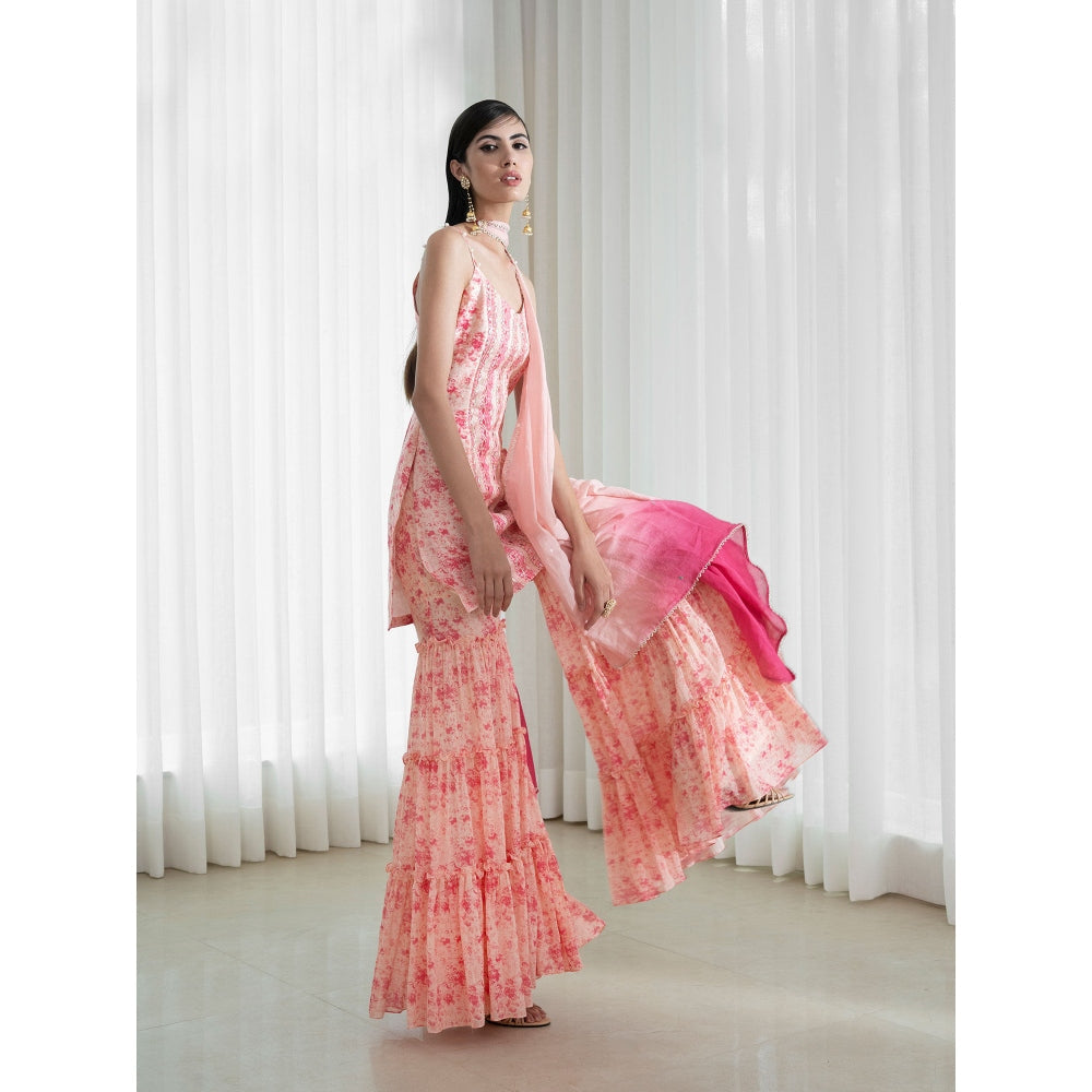 Mandira Wirk Pink Kurta (Set of 3)