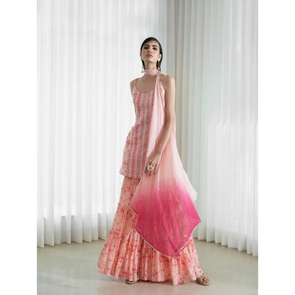 Mandira Wirk Pink Kurta (Set of 3)