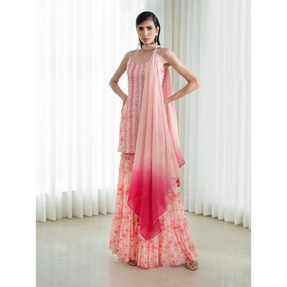 Mandira Wirk Pink Kurta (Set of 3)