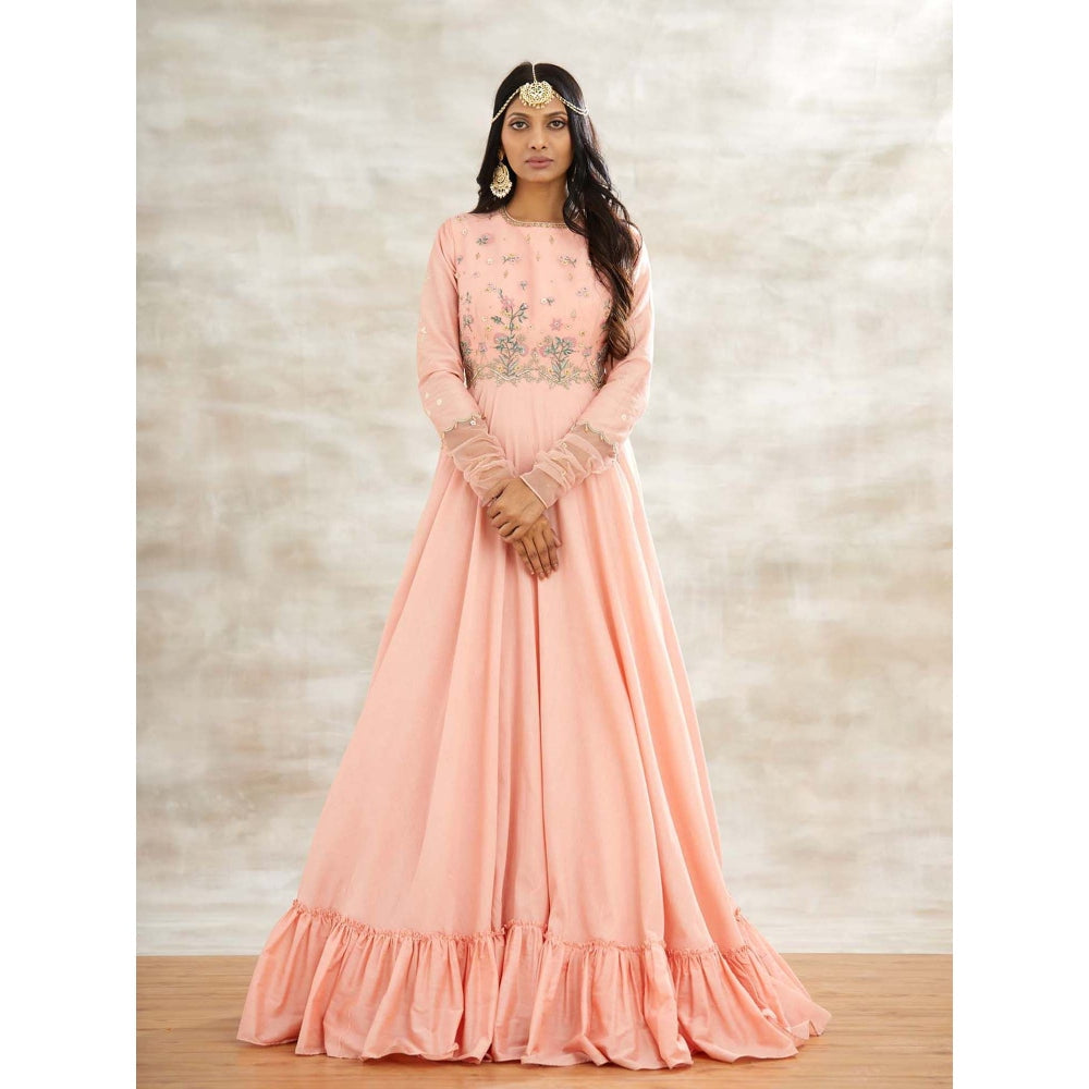 MANDIRA WIRK Peach Embellished Dress