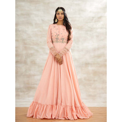 MANDIRA WIRK Peach Embellished Dress