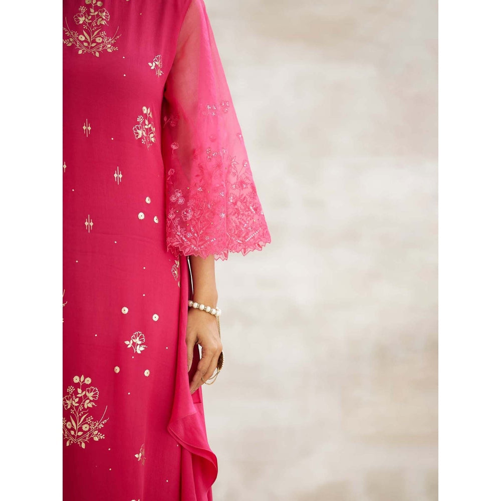 MANDIRA WIRK Pink Embellished Dress