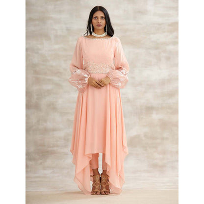 MANDIRA WIRK Peach Embellished Tunic with Pant (Set of 2)