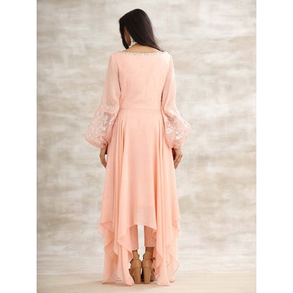 MANDIRA WIRK Peach Embellished Tunic with Pant (Set of 2)