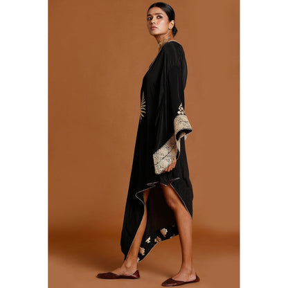 Masaba Black Embroidered Kaftan (Set of 2)