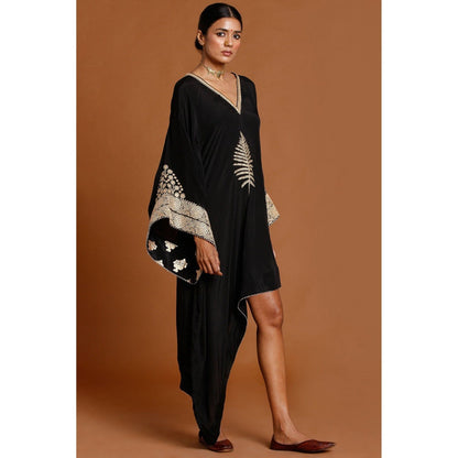 Masaba Black Embroidered Kaftan (Set of 2)