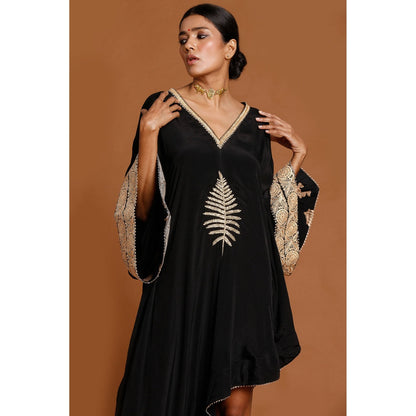 Masaba Black Embroidered Kaftan (Set of 2)