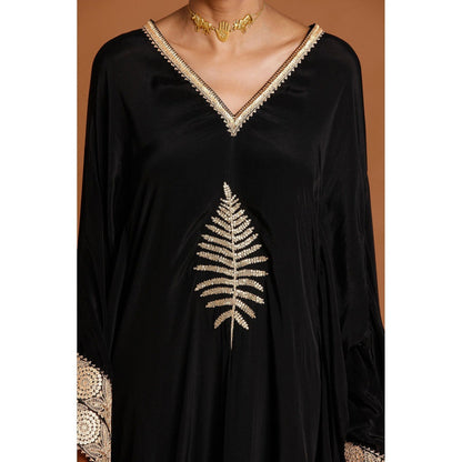 Masaba Black Embroidered Kaftan (Set of 2)