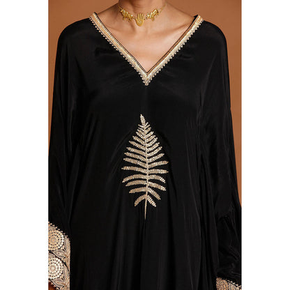 Masaba Black Embroidered Kaftan (Set of 2)