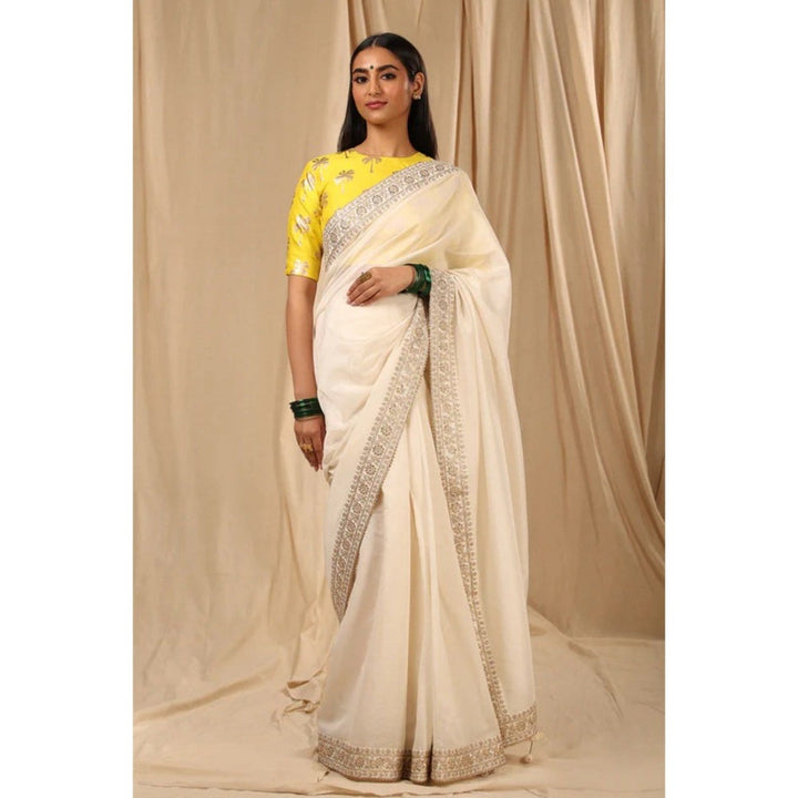 Masaba Ivory  Lily Saree with Unstitched Blouse