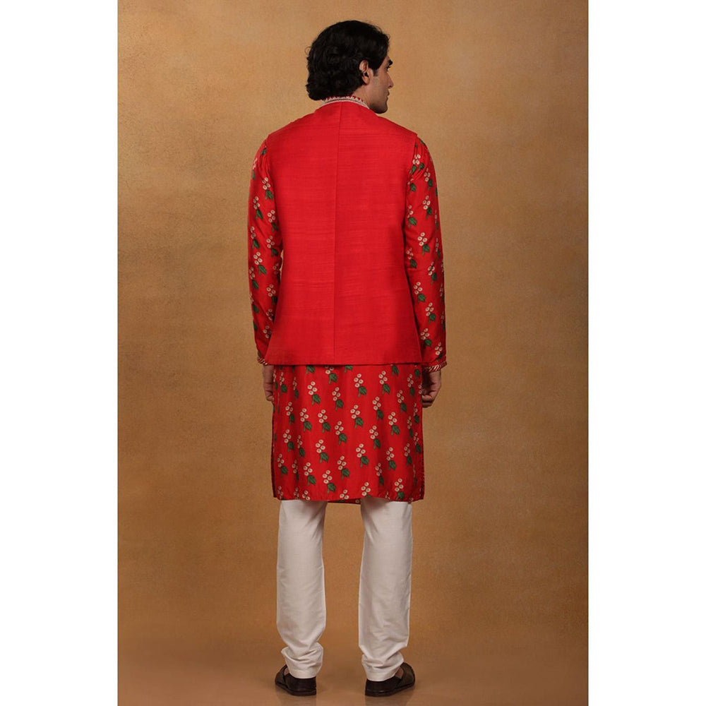 Masaba Red Cotton Candy Kurta (Set of 3)