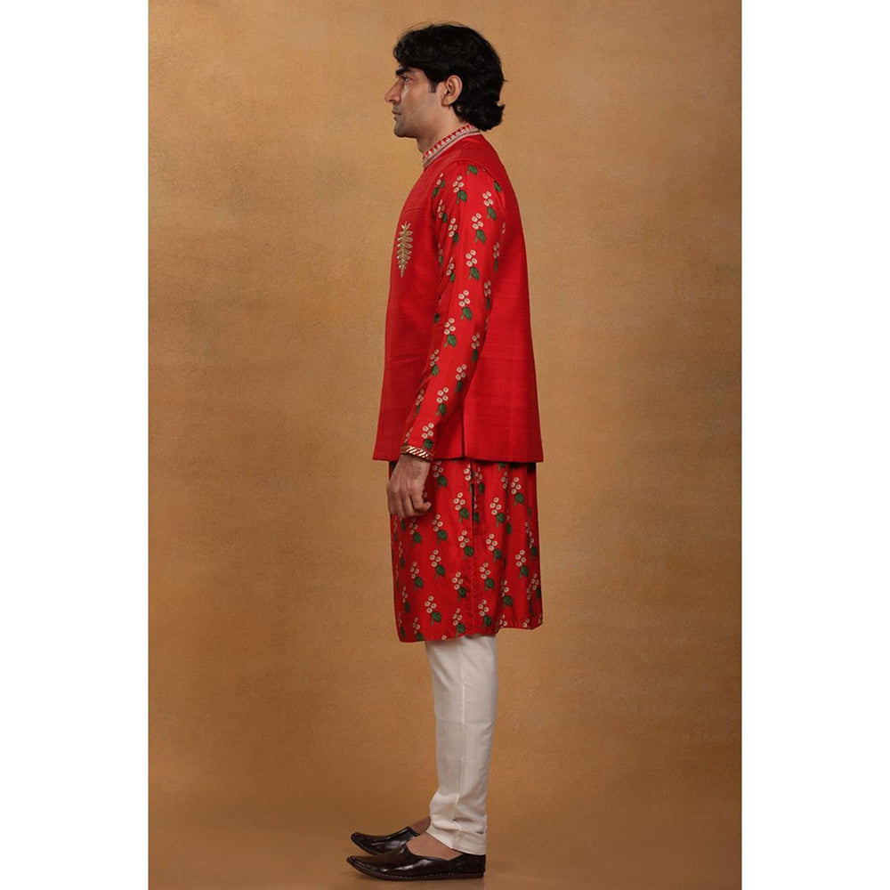 Masaba Red Cotton Candy Kurta (Set of 3)