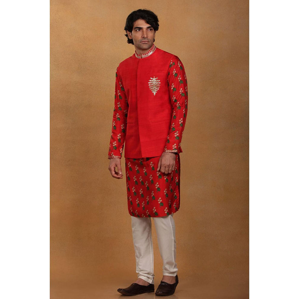 Masaba Red Cotton Candy Kurta (Set of 3)