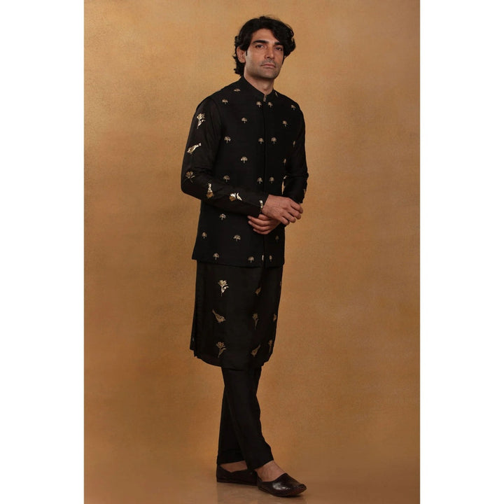 Masaba Black Embroidered Nehru Jackets