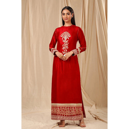 Masaba Red Spring Blossom Kurta (Set of 2)