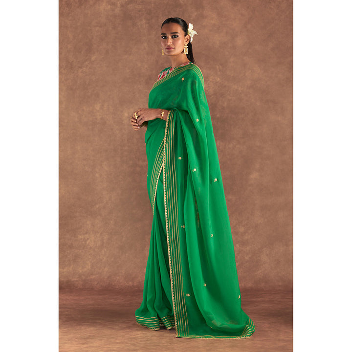 Masaba Green Berry Bloom Saree with Unstitched Blouse