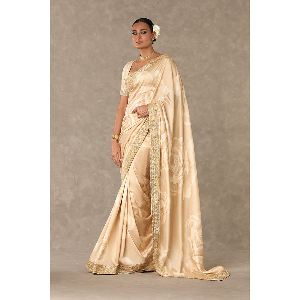 Masaba Beige Gulaab Saree with Unstitched Blouse