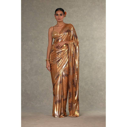 Masaba Ochre Masakali Saree with Unstitched Blouse