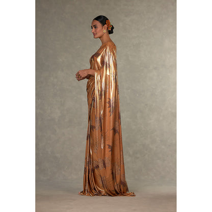 Masaba Ochre Masakali Saree with Unstitched Blouse