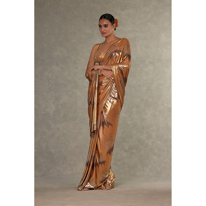 Masaba Ochre Masakali Saree with Unstitched Blouse