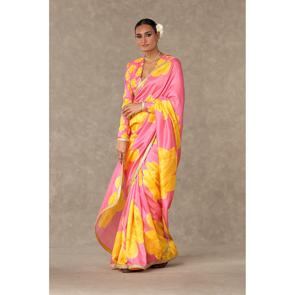Masaba Pink Gulaab Saree with Unstitched Blouse