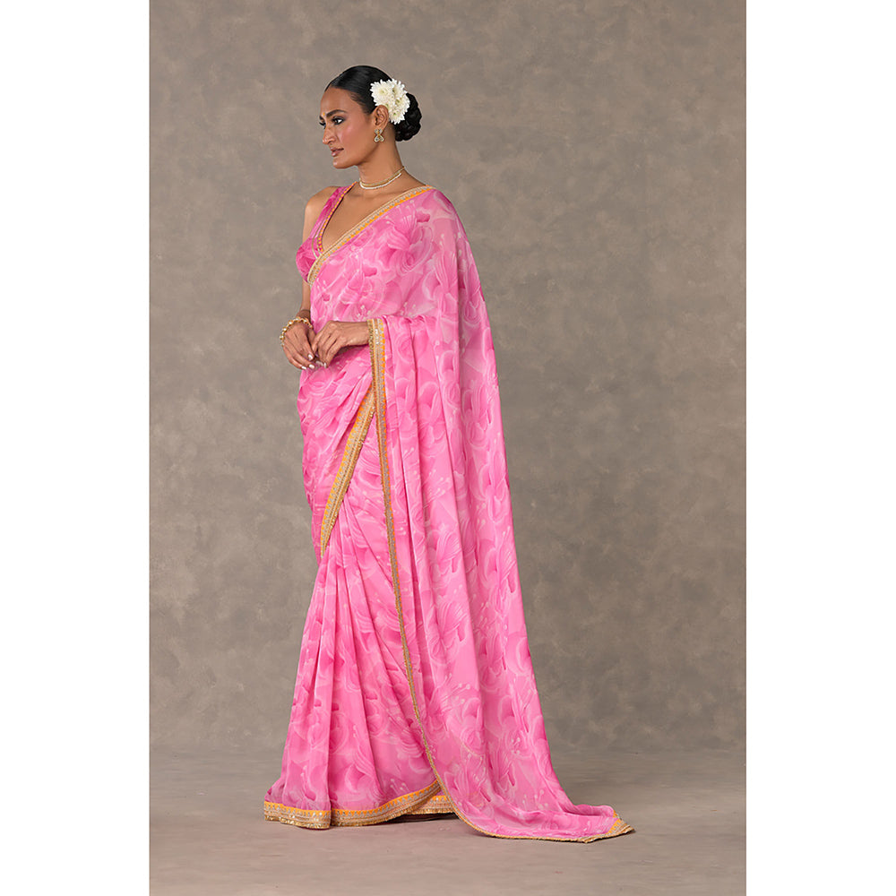Masaba Pink Bloomerang Saree with Unstitched Blouse